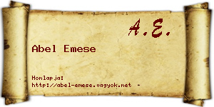 Abel Emese névjegykártya